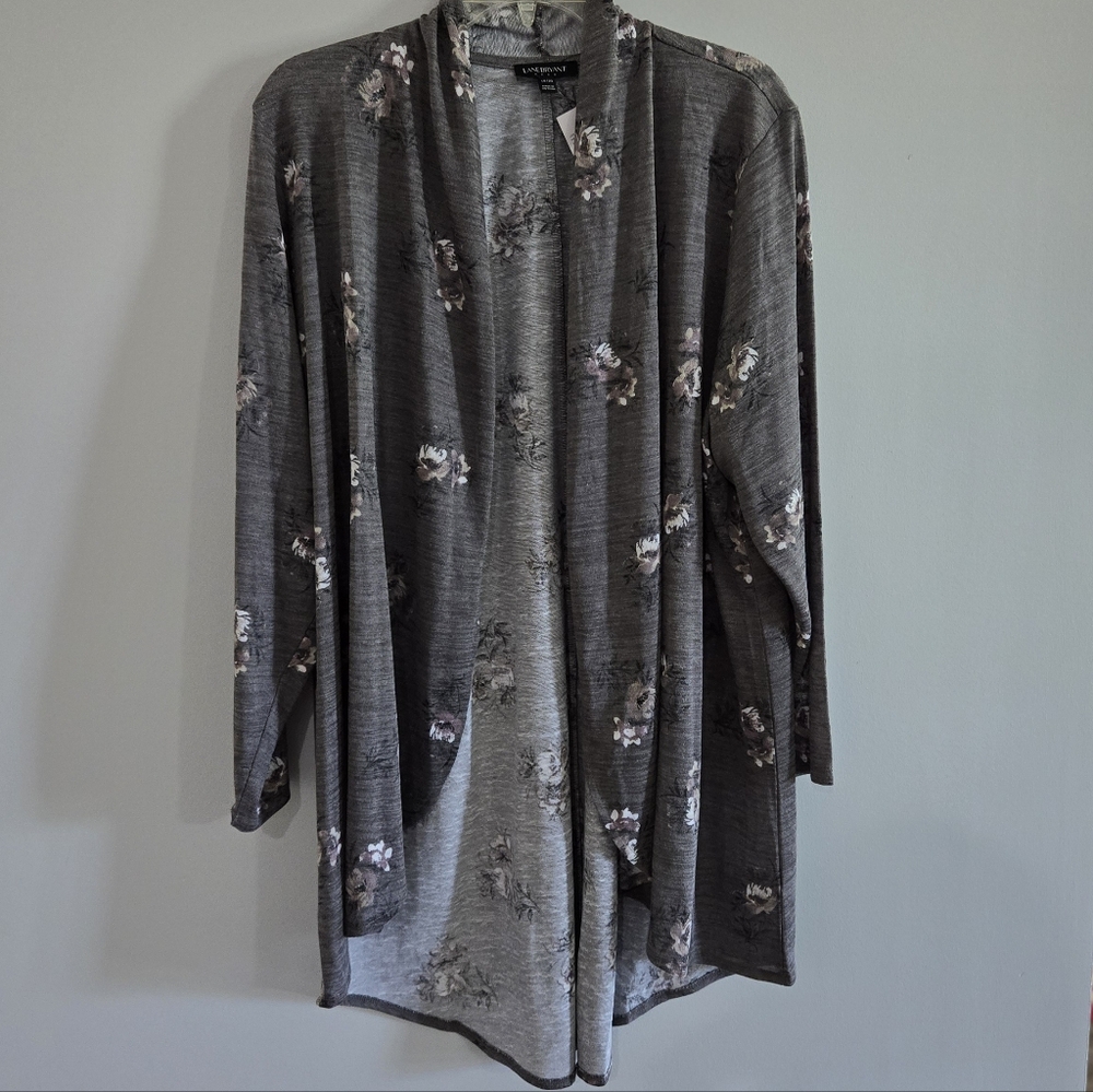 NWT LANE BRYANT FLORAL OPEN CARDIGAN SWEATER